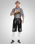 Schwarzes Oberteil + Schwarze Hose + Brauner Hut