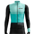 aqua-blau/schwarze Ärmel